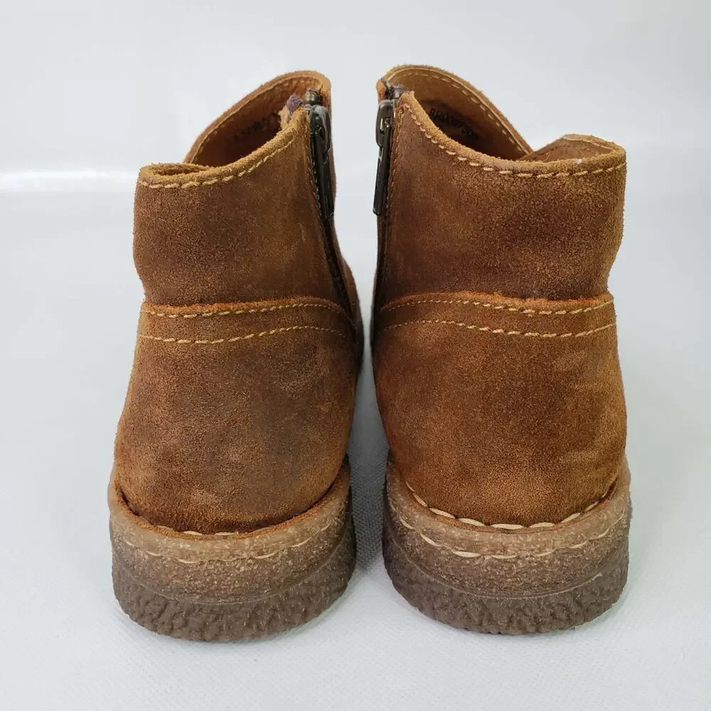Born Tora Ankle Boots Leather Suede Booties Women’s Size 7.5 Inside Zip Slip On - Picture 3 of 9